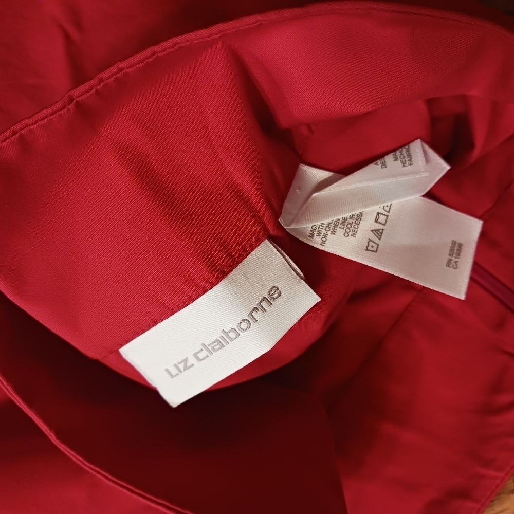 Liz Claiborne Red White Sailboat Skirt Ladies 10 Nautical Resort WEAR Preppy - Picture 2 of 6